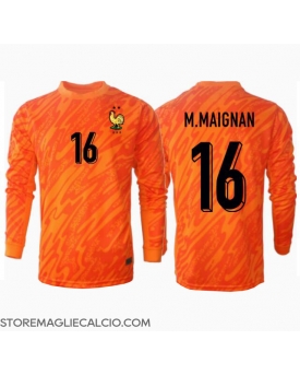 Francia Mike Maignan #16 Portiere Maglia Gara Trasferta Repliche Europei 2024 Maniche Lunghe